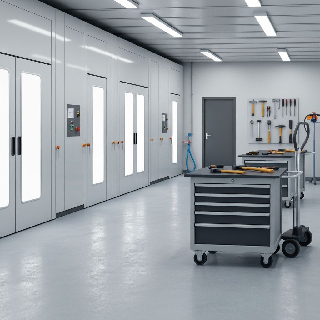 Inside the Mal Cutler Smash Repairs workshop — professional equipment and clean workspace